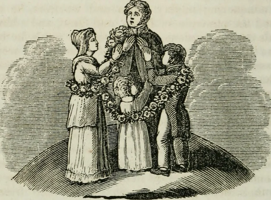 An illustration from Religious emblems : being a series of emblematic engravings, with written explanations, miscellaneous observations and religious reflections, designed to illustrate divine truth, in accordance with the cardinal principles of Christianity ; Religious allegories : being a series of emblematic engravings, with written explanations, miscellaneous observations, and religious reflections, designed to illustrate divine truth, in accordance with the cardinal principles of Christianity, 1851, leaf 69