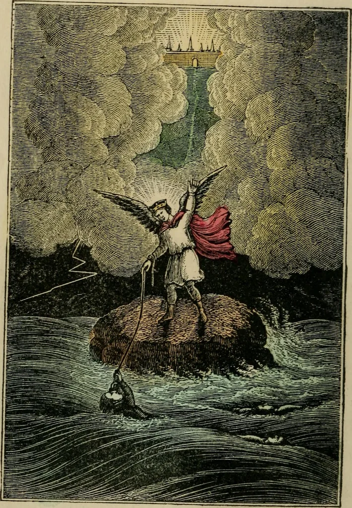 An illustration from Religious emblems : being a series of emblematic engravings, with written explanations, miscellaneous observations and religious reflections, designed to illustrate divine truth, in accordance with the cardinal principles of Christianity ; Religious allegories : being a series of emblematic engravings, with written explanations, miscellaneous observations, and religious reflections, designed to illustrate divine truth, in accordance with the cardinal principles of Christianity, 1851, leaf 9