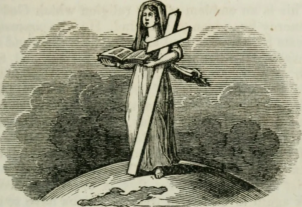 An illustration from Religious emblems : being a series of emblematic engravings, with written explanations, miscellaneous observations and religious reflections, designed to illustrate divine truth, in accordance with the cardinal principles of Christianity ; Religious allegories : being a series of emblematic engravings, with written explanations, miscellaneous observations, and religious reflections, designed to illustrate divine truth, in accordance with the cardinal principles of Christianity, 1851, leaf 96