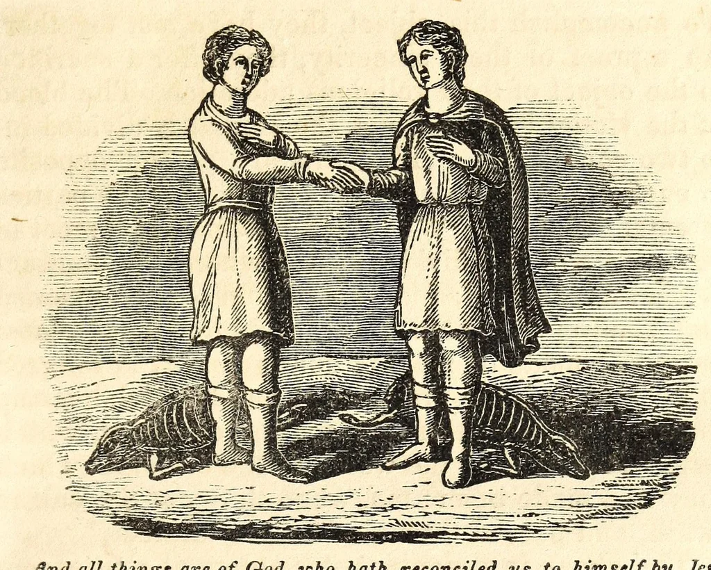 An illustration from Religious emblems : being a series of emblematic engravings, with written explanations, miscellaneous observations and religious reflections, designed to illustrate divine truth, in accordance with the cardinal principles of Christianity, 1850, leaf 119