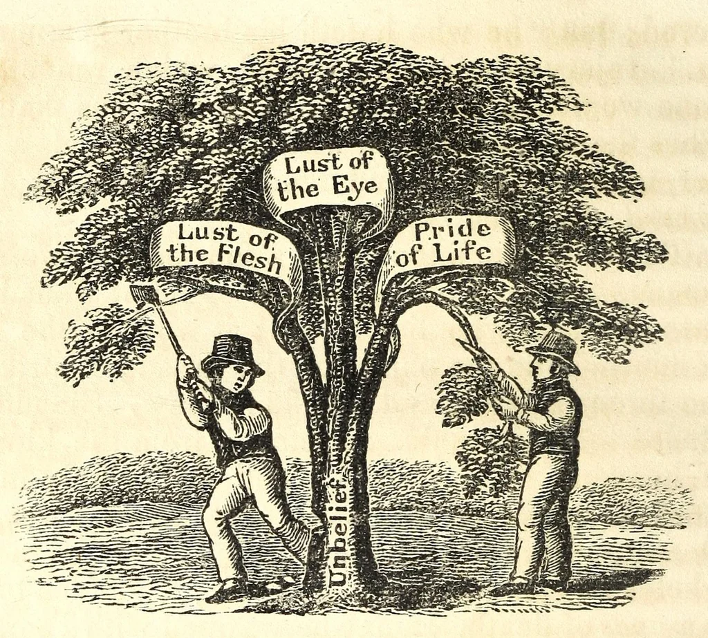 An illustration from Religious emblems : being a series of emblematic engravings, with written explanations, miscellaneous observations and religious reflections, designed to illustrate divine truth, in accordance with the cardinal principles of Christianity, 1850, leaf 134