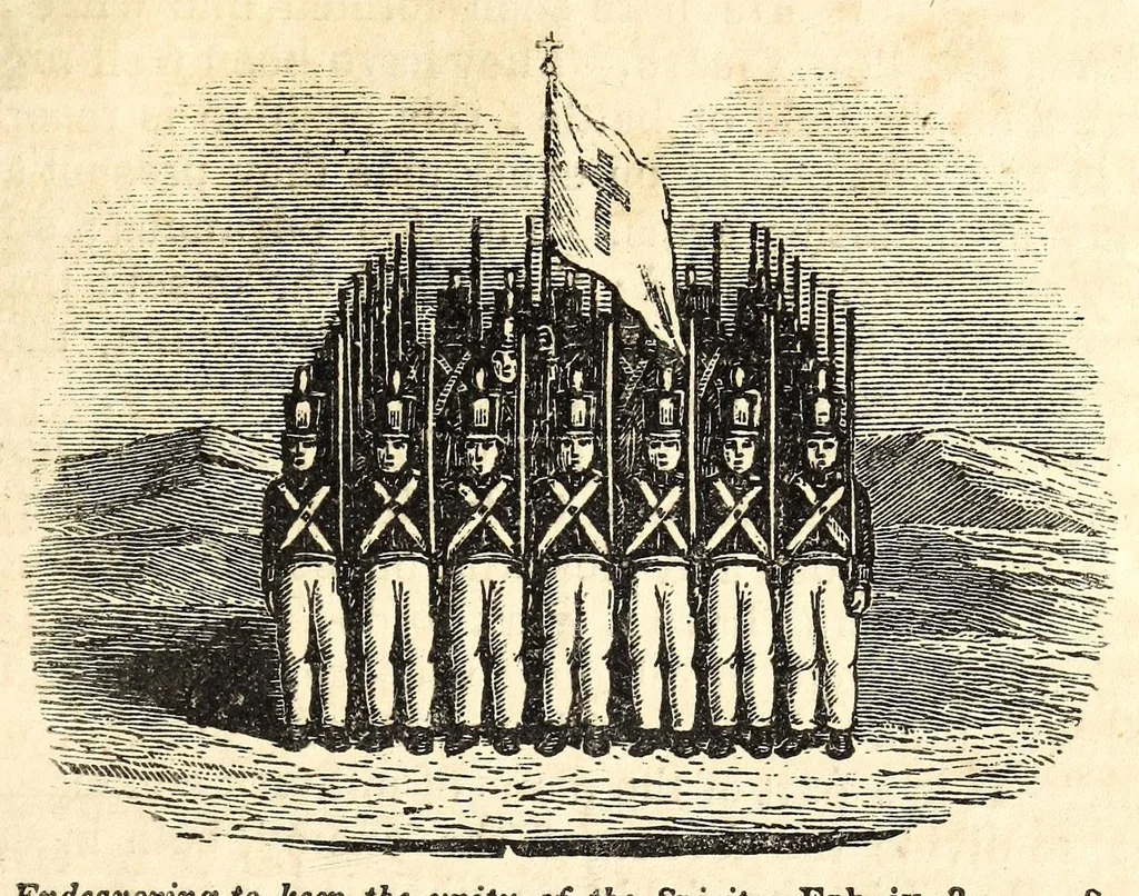 An illustration from Religious emblems : being a series of emblematic engravings, with written explanations, miscellaneous observations and religious reflections, designed to illustrate divine truth, in accordance with the cardinal principles of Christianity, 1850, leaf 179