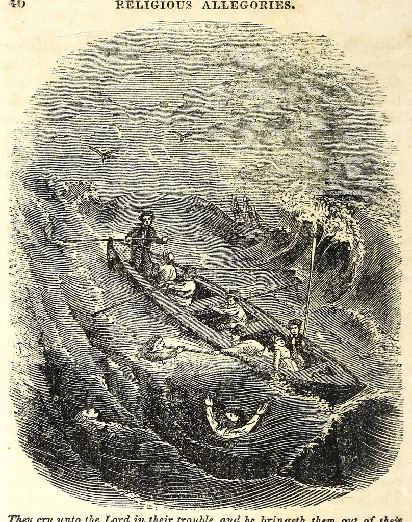 An illustration from Religious emblems : being a series of emblematic engravings, with written explanations, miscellaneous observations and religious reflections, designed to illustrate divine truth, in accordance with the cardinal principles of Christianity, 1850, leaf 232
