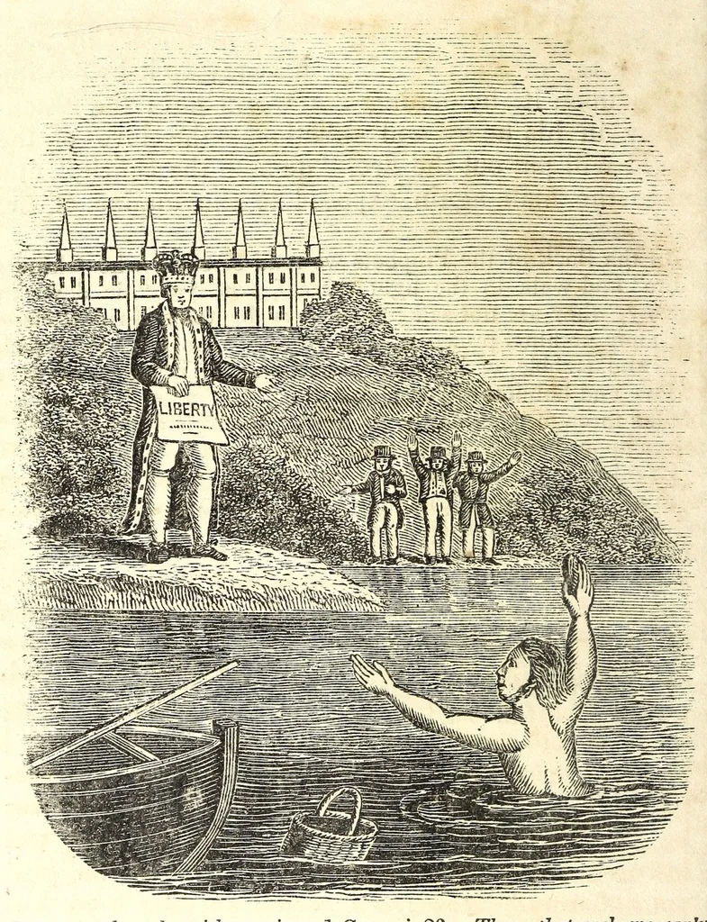 An illustration from Religious emblems : being a series of emblematic engravings, with written explanations, miscellaneous observations and religious reflections, designed to illustrate divine truth, in accordance with the cardinal principles of Christianity, 1850, leaf 286