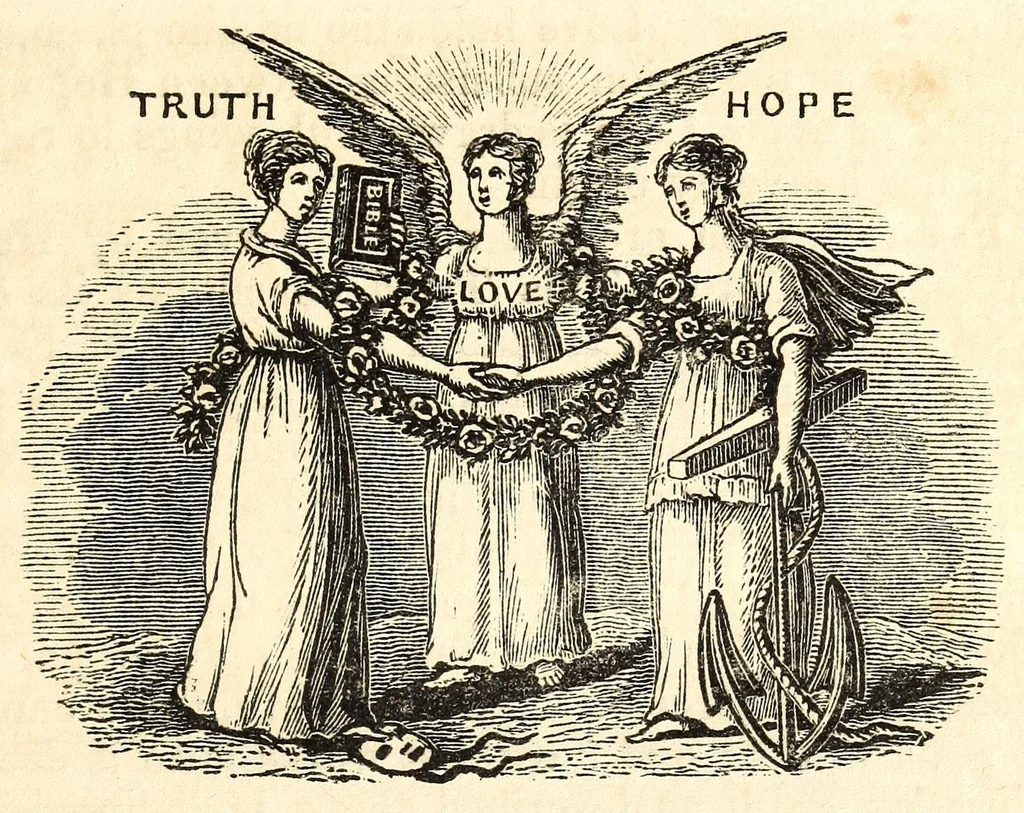 An illustration from Religious emblems : being a series of emblematic engravings, with written explanations, miscellaneous observations and religious reflections, designed to illustrate divine truth, in accordance with the cardinal principles of Christianity, 1850, leaf 31