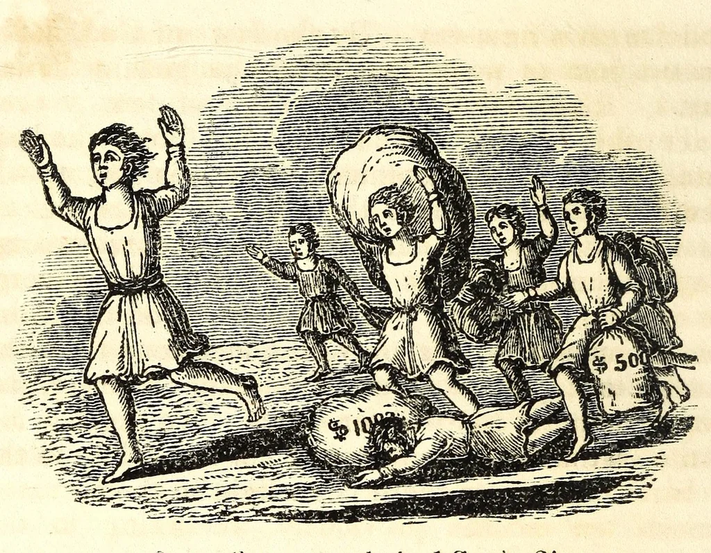 An illustration from Religious emblems : being a series of emblematic engravings, with written explanations, miscellaneous observations and religious reflections, designed to illustrate divine truth, in accordance with the cardinal principles of Christianity, 1850, leaf 40