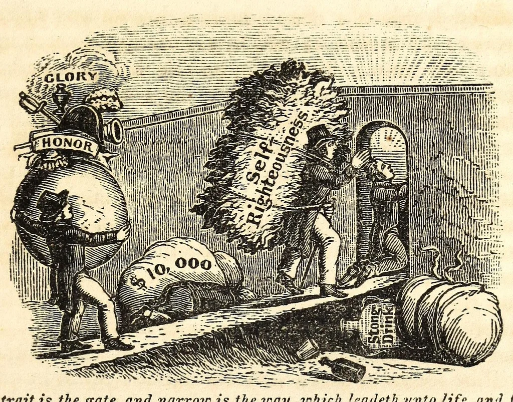 An illustration from Religious emblems : being a series of emblematic engravings, with written explanations, miscellaneous observations and religious reflections, designed to illustrate divine truth, in accordance with the cardinal principles of Christianity, 1850, leaf 49