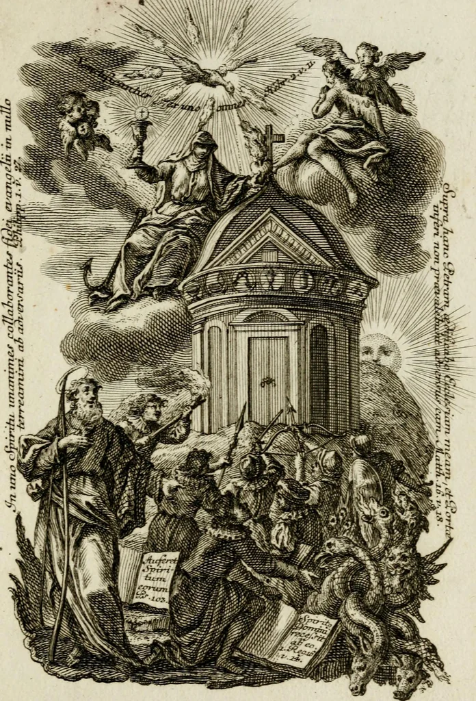An illustration from [Religious engravings], 1750, leaf 46
