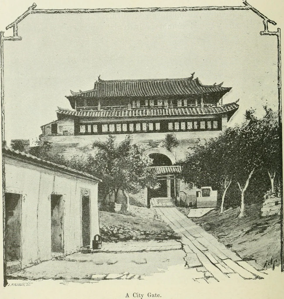 An illustration from The religious system of China, its ancient forms, evolution, history and present aspect, manners, customs and social institutions connected therewith. Published with a subvention from the Dutch colonial government, 1892, leaf 433