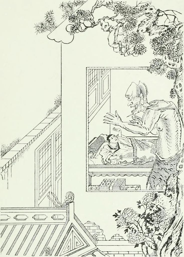 An illustration from The religious system of China, its ancient forms, evolution, history and present aspect, manners, customs and social institutions connected therewith. Published with a subvention from the Dutch colonial government, 1892, leaf 64