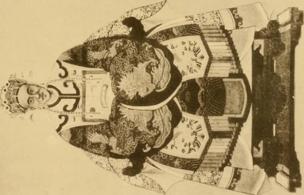 An illustration from The religious system of China, its ancient forms, evolution, history and present aspect, manners, customs and social institutions connected therewith, 1892, leaf 158