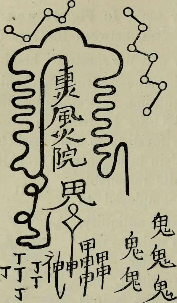 An illustration from The religious system of China, its ancient forms, evolution, history and present aspect, manners, custom and social institutions connected therewith, 1892, leaf 141