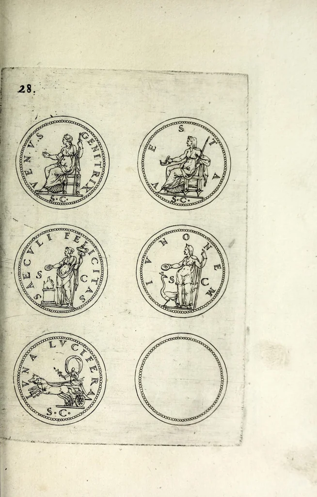 An illustration from Reliqvae avgvstarvm imagines, 1600, leaf 57