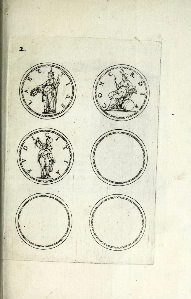 An illustration from Reliqvae avgvstarvm imagines, 1600, leaf 9