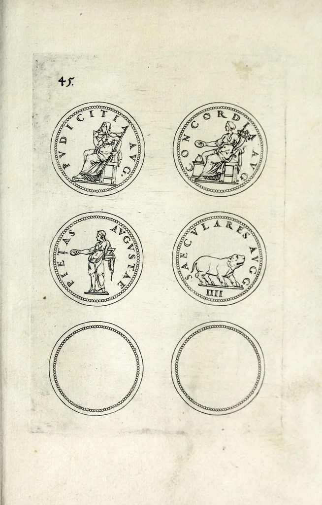 An illustration from Reliqvae avgvstarvm imagines, 1600, leaf 91