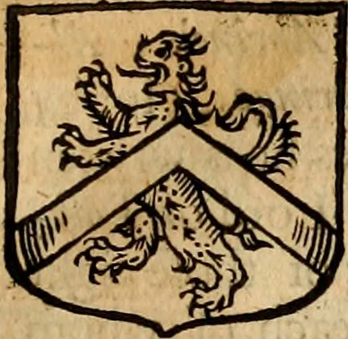 An illustration from Remaines concerning Britain: their languages, names, surnames, allusions, anagrammes, armories, monies, empreses, apparell, artillarie, wise speeches, proverbs, poesies, epitaphs, 1674, leaf 292