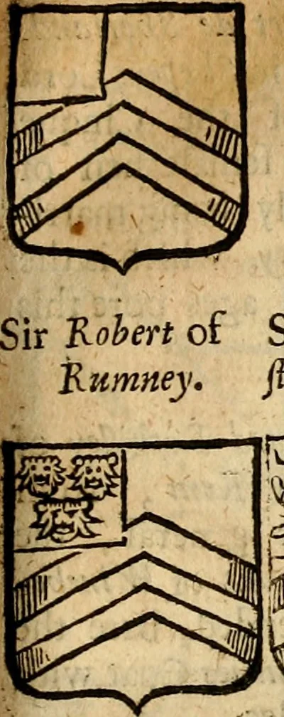 An illustration from Remaines concerning Britain: their languages, names, surnames, allusions, anagrammes, armories, monies, empreses, apparell, artillarie, wise speeches, proverbs, poesies, epitaphs, 1674, leaf 294