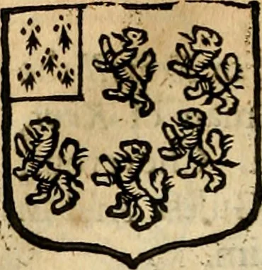 An illustration from Remaines concerning Britain: their languages, names, surnames, allusions, anagrammes, armories, monies, empreses, apparell, artillarie, wise speeches, proverbs, poesies, epitaphs, 1674, leaf 295
