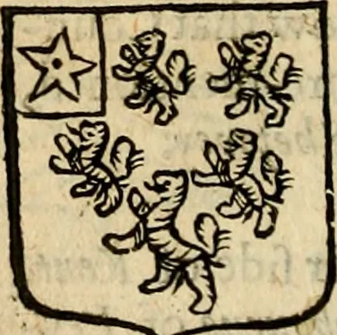 An illustration from Remaines concerning Britain: their languages, names, surnames, allusions, anagrammes, armories, monies, empreses, apparell, artillarie, wise speeches, proverbs, poesies, epitaphs, 1674, leaf 295