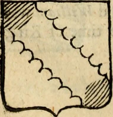 An illustration from Remaines concerning Britain: their languages, names, surnames, allusions, anagrammes, armories, monies, empreses, apparell, artillarie, wise speeches, proverbs, poesies, epitaphs, 1674, leaf 295