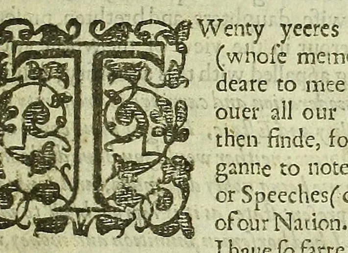 An illustration from Remaines, concerning Britaine: but especially England, and the inhabitants thereof. Their languages. Names. Surnames. Allusions. Anagrammes. Armories. Monies. Empreses. Apparell. Artillary. Wise speeches. Prouerbs. Poesies. Epitaphs, 1623, leaf 221