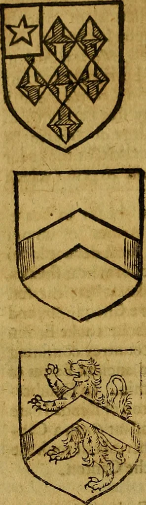 An illustration from Remaines concerning Britaine : their Languages. Names. Surnames. Allusions. Anagrammes. Armories. Monies. Empresses. Apparell. Artillarie. Wise speeches. Proverbs. Poesies. Epitaphes., 1636, leaf 221