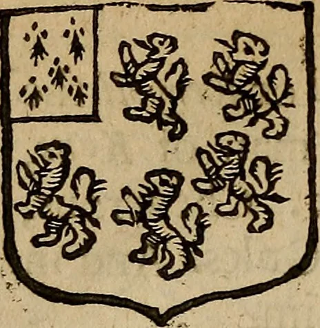 An illustration from Remains concerning Britain: : their languages, names, surnames, allusions, anagramms, armories, moneys, impresses, apparel, artillerie, wise speeches, proverbs, poesies, epitaphs, 1674, leaf 297