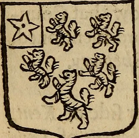 An illustration from Remains concerning Britain: : their languages, names, surnames, allusions, anagramms, armories, moneys, impresses, apparel, artillerie, wise speeches, proverbs, poesies, epitaphs, 1674, leaf 297