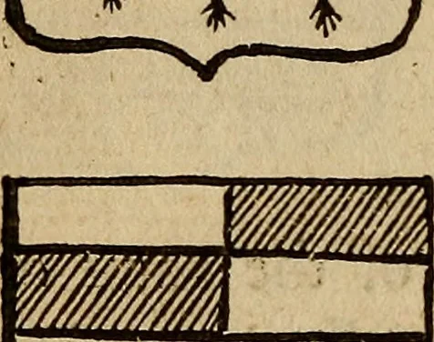An illustration from Remains concerning Britain: : their languages, names, surnames, allusions, anagramms, armories, moneys, impresses, apparel, artillerie, wise speeches, proverbs, poesies, epitaphs, 1674, leaf 299