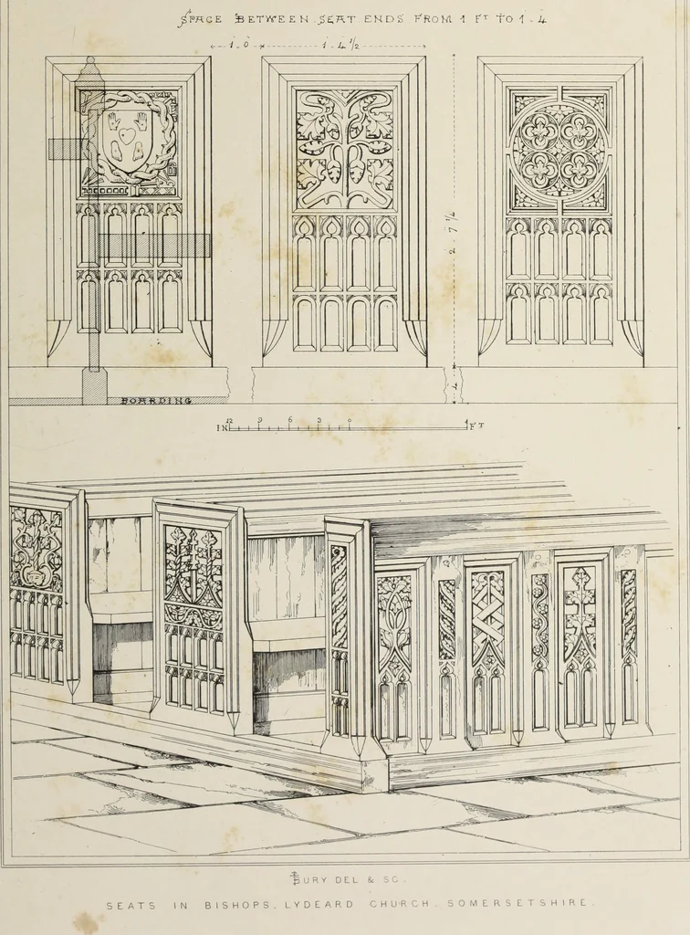 An illustration from Remains of ecclesiastical woodwork, 1847, leaf 24