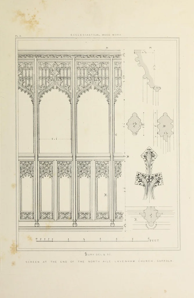 An illustration from Remains of ecclesiastical woodwork, 1847, leaf 44