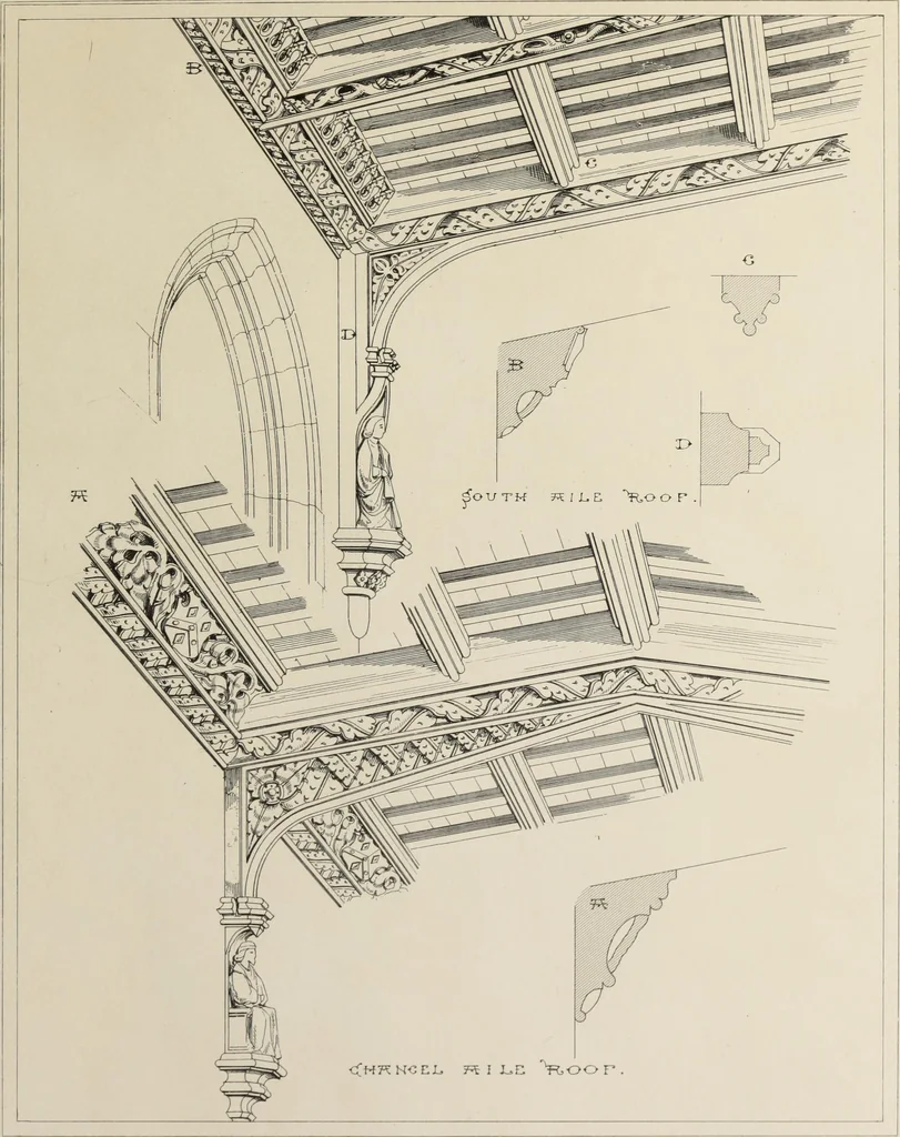 An illustration from Remains of ecclesiastical woodwork, 1847, leaf 68