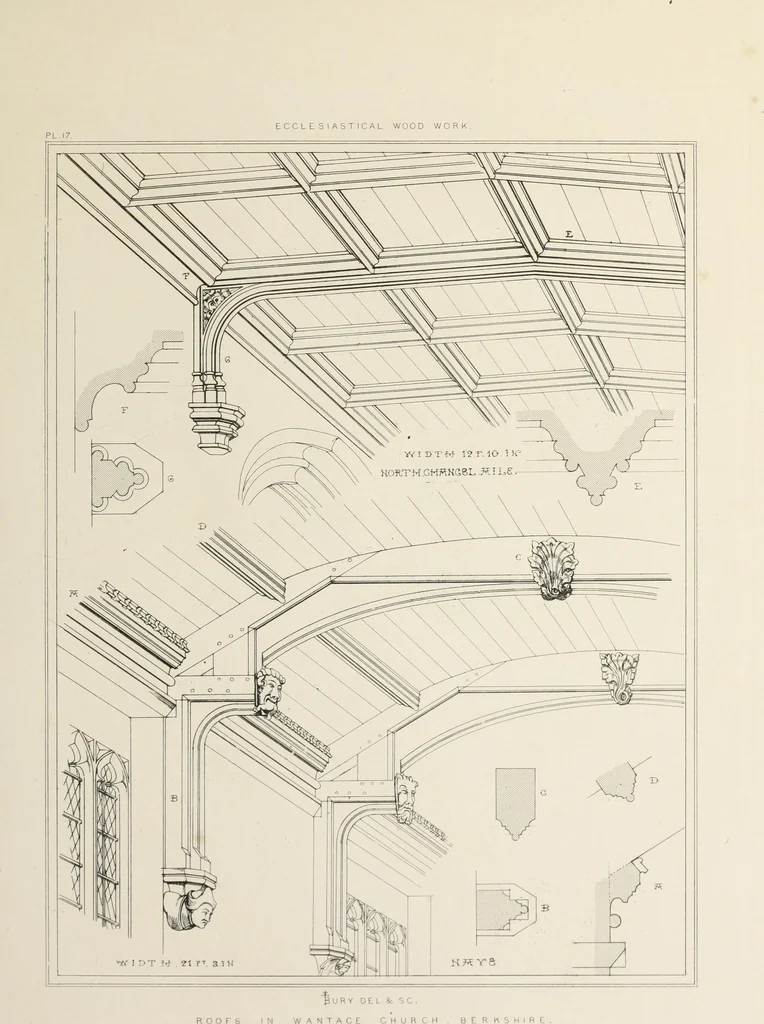 An illustration from Remains of ecclesiastical woodwork, 1847, leaf 76