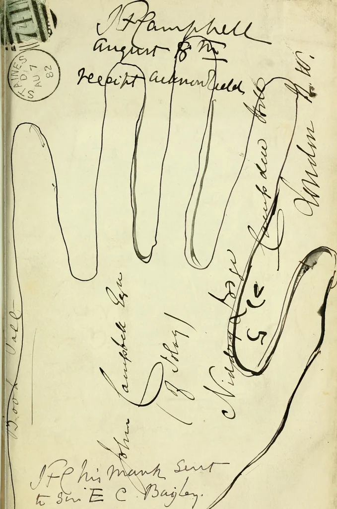 An illustration from Remarks on certain dates occurring on the coins of the Hindu kings of Kul : expressed in the Gupta era and in Arabic (or quasi-Arabic) numerals, 1882, leaf 56