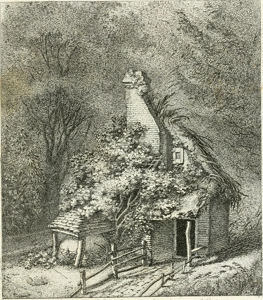 An illustration from Remarks on rural scenery : with twenty etchings of cottages, from nature : and some observations and precepts relative to the pictoresque, 1797, leaf 38