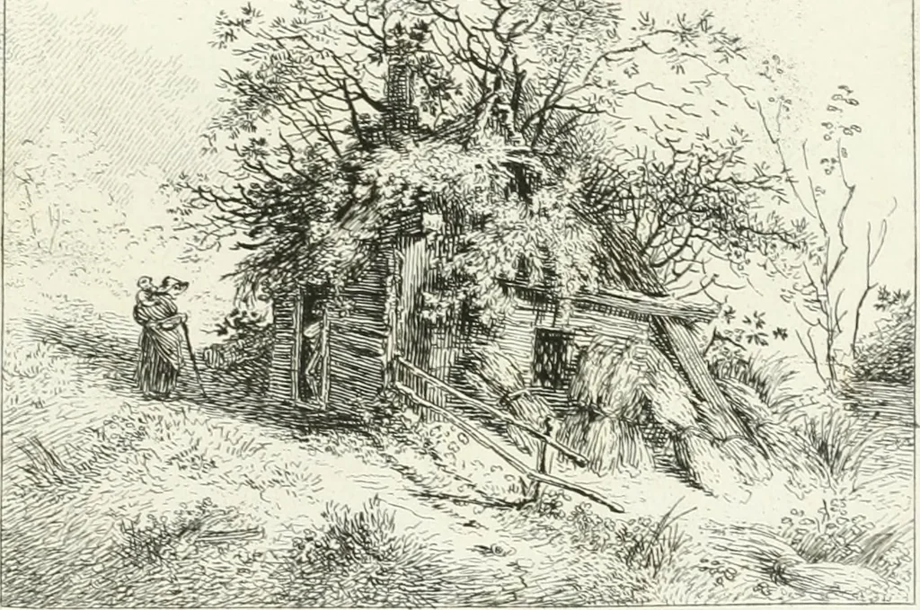 An illustration from Remarks on rural scenery : with twenty etchings of cottages, from nature : and some observations and precepts relative to the pictoresque, 1797, leaf 48
