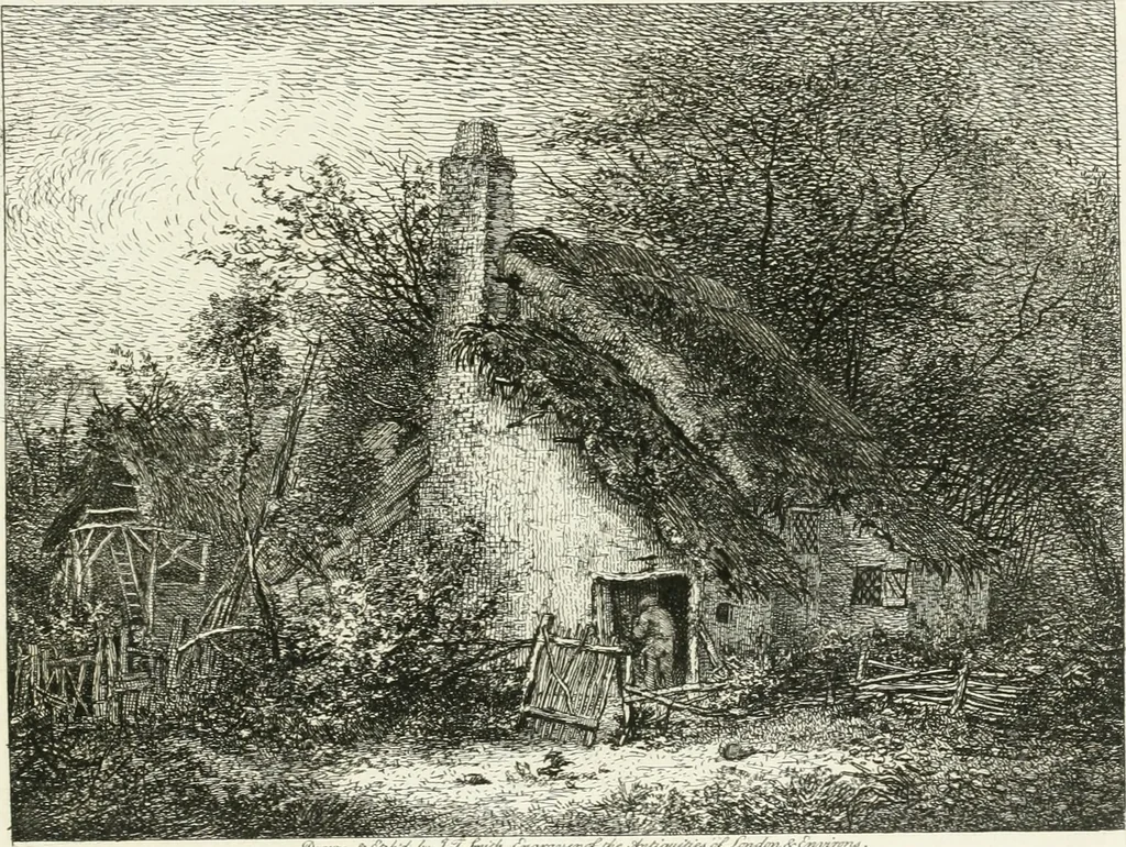 An illustration from Remarks on rural scenery : with twenty etchings of cottages, from nature : and some observations and precepts relative to the pictoresque, 1797, leaf 50