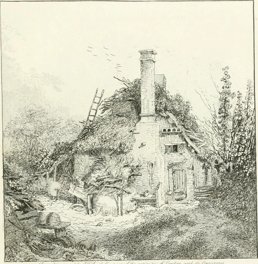 An illustration from Remarks on rural scenery : with twenty etchings of cottages, from nature : and some observations and precepts relative to the pictoresque, 1797, leaf 54