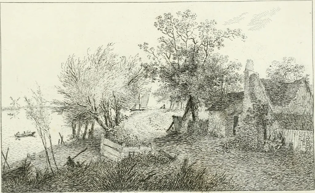 An illustration from Remarks on rural scenery : with twenty etchings of cottages, from nature : and some observations and precepts relative to the pictoresque, 1797, leaf 62