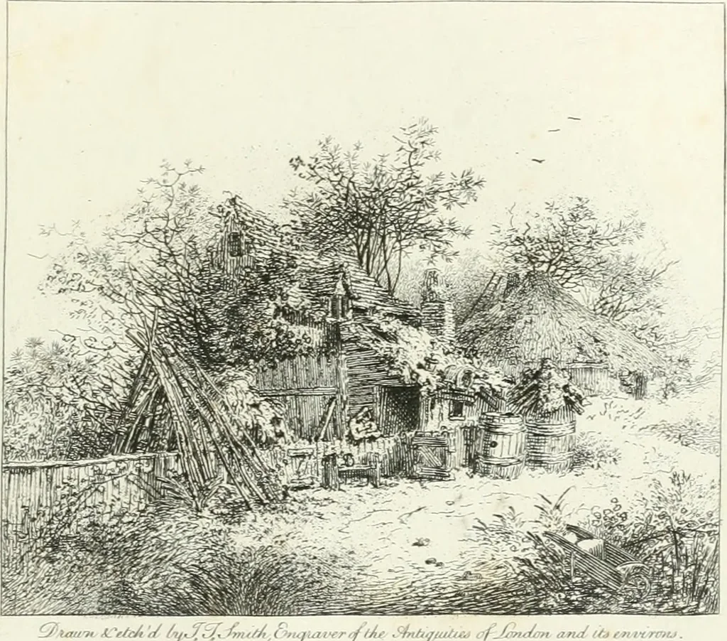 An illustration from Remarks on rural scenery : with twenty etchings of cottages, from nature : and some observations and precepts relative to the pictoresque, 1797, leaf 68