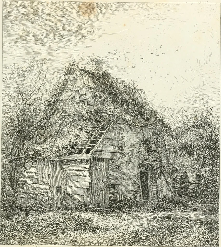 An illustration from Remarks on rural scenery : with twenty etchings of cottages, from nature : and some observations and precepts relative to the pictoresque, 1797, leaf 70