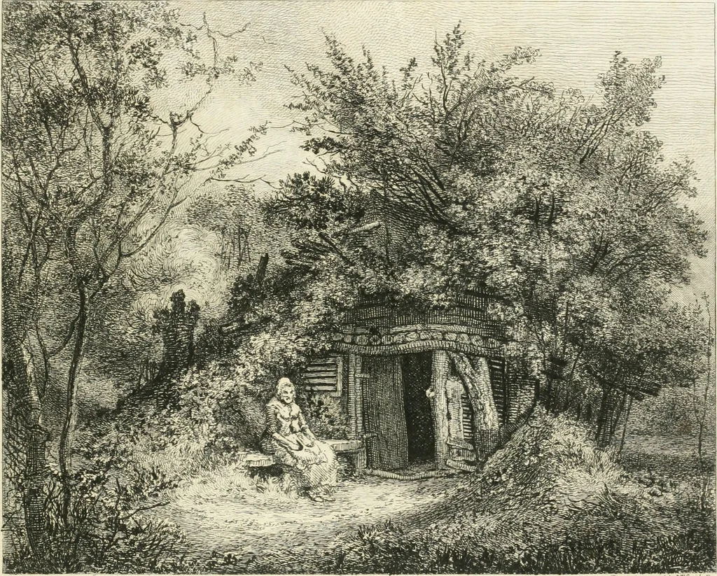 An illustration from Remarks on rural scenery : with twenty etchings of cottages, from nature : and some observations and precepts relative to the pictoresque, 1797, leaf 72
