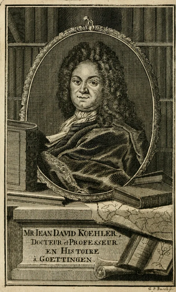 An illustration from Remarques historiques sur les medailles et les monnoyes, 1740, leaf 5