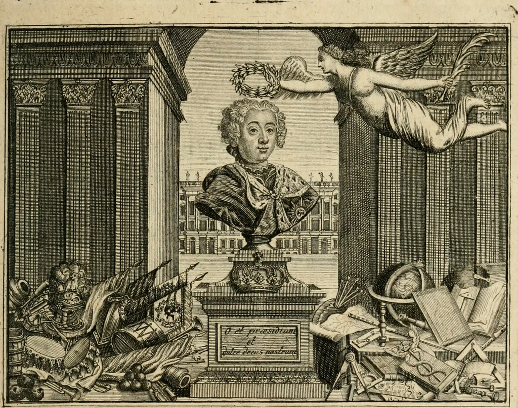 An illustration from Remarques historiques sur les medailles et les monnoyes, 1740, leaf 8