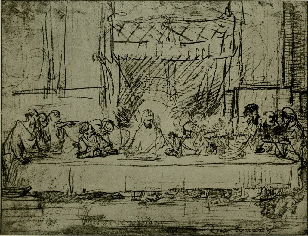 An illustration from Rembrandt handzeichnungen, 1919, leaf 101