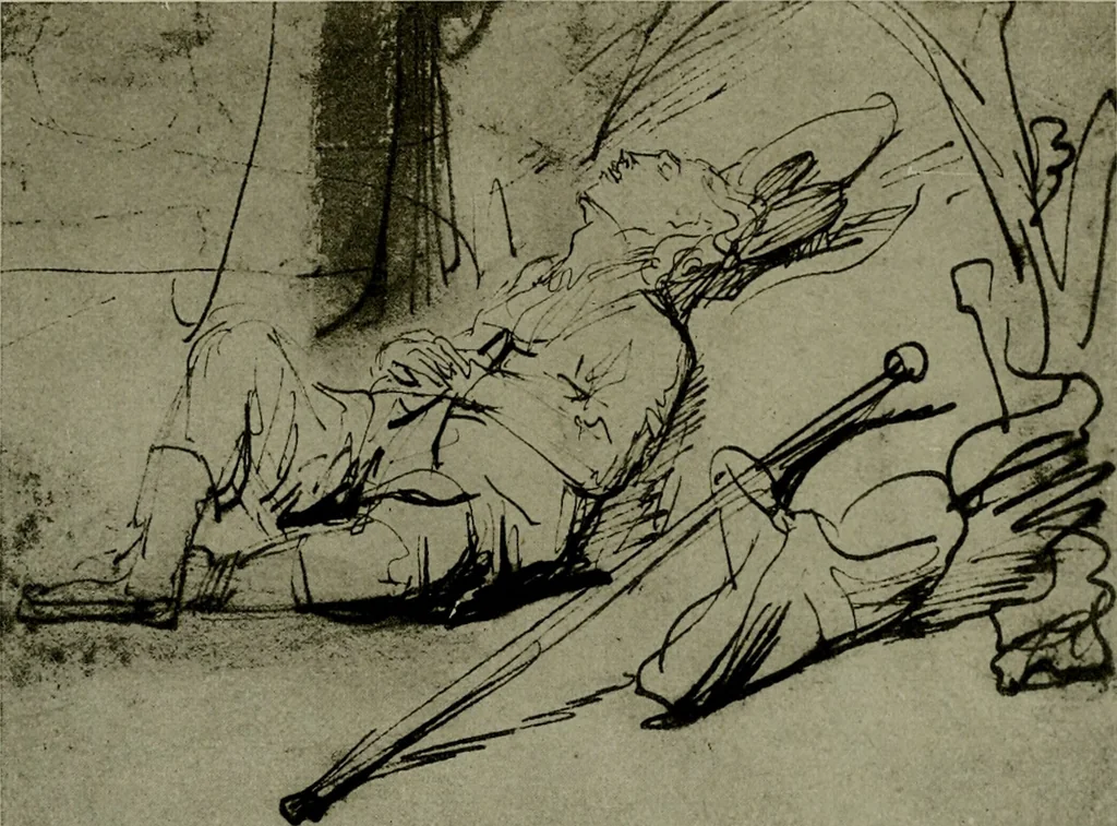 An illustration from Rembrandt handzeichnungen, 1919, leaf 103
