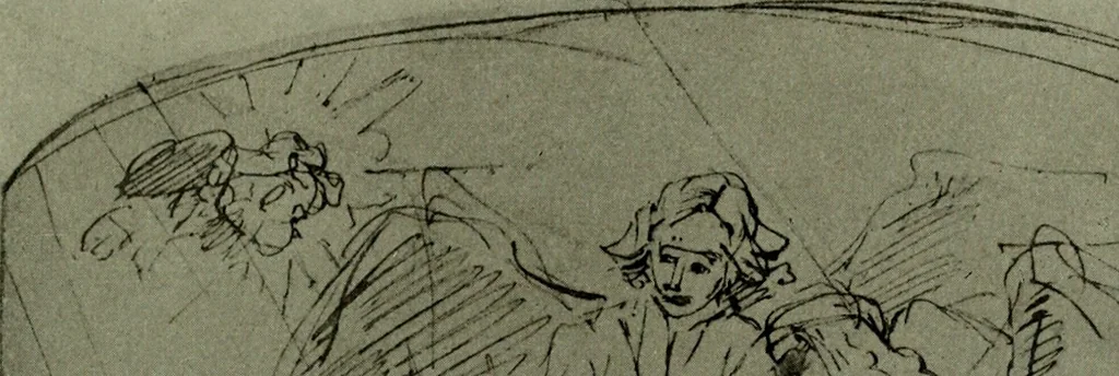 An illustration from Rembrandt handzeichnungen, 1919, leaf 104