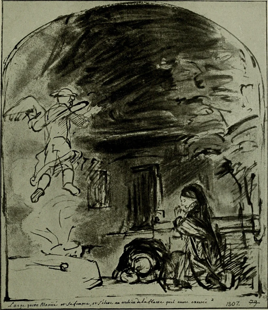 An illustration from Rembrandt handzeichnungen, 1919, leaf 106