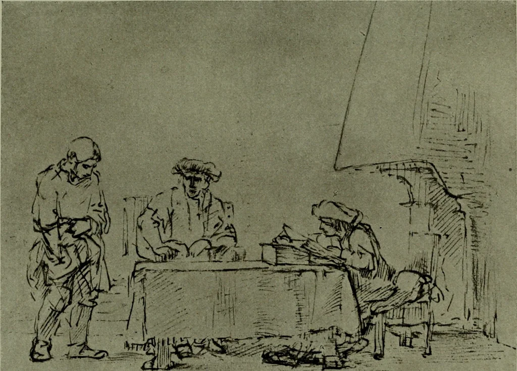 An illustration from Rembrandt handzeichnungen, 1919, leaf 112