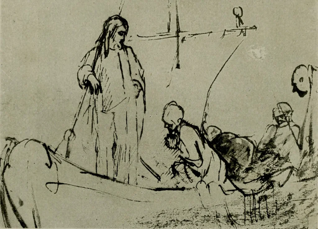An illustration from Rembrandt handzeichnungen, 1919, leaf 117